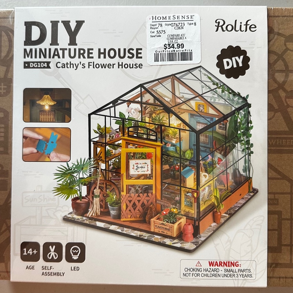 Rolife DIY Miniature House Kit - Cathy’s Flower House | LED Light | Brand New